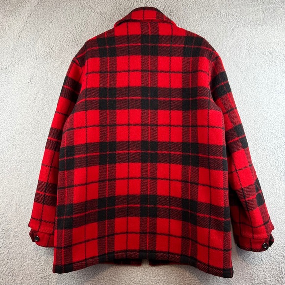 Vintage Woolrich Mackinaw Buffalo Plaid Wool Hunting Jacket Size Large - Picture 2 of 10